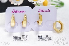 Earrings Gold Glossy