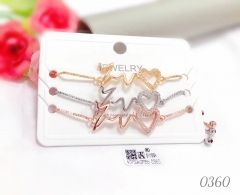 Bracelet set gold/silver/rose gold irregular