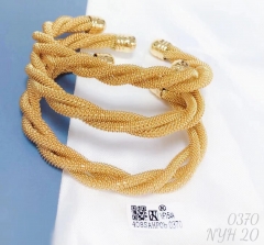 Bracelet set gold vine shape