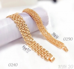 Gold single bracelet hollow popular style