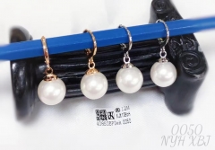 White pearl pendant earrings popular style