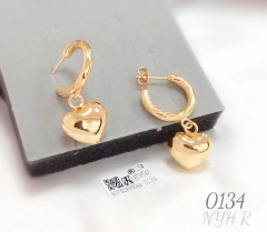 Pendant Earrings Gold Heart Model