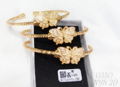 Golden bracelet set butterfly model