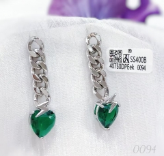 Green zircon earrings popular