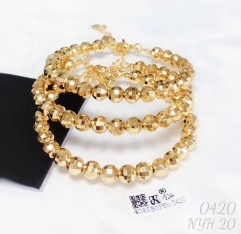 Gold Beaded Bracelet Set