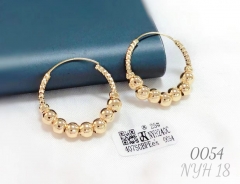 Gold handmade beaded earrings