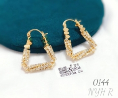 Earrings Gold Artificial Gemstones