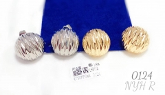 Earrings silver/gold ball model