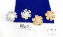 Earrings Silver/Gold Flower Model