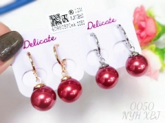 Pendant Earrings Red Pearl Popular Style