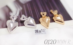 Pendant Earrings Polished Heart Model