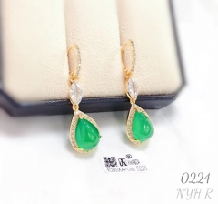 Green zircon earrings popular