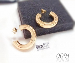 Earrings Gold Glossy