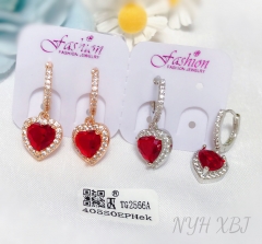 Pendant Earrings Artificial Gemstone Bright