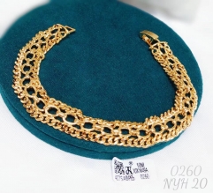 Gold bracelet chain hollow style