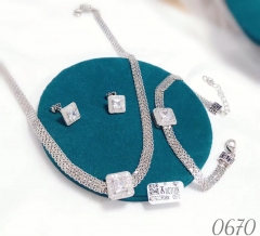 Silver Jewelry Sets New Styles with Artificial Gemstones