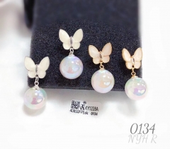 Butterfly Pearl  Earrings