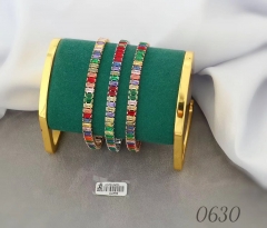 Colored zircon bracelet set