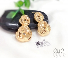 Earrings Gold Hollow Style