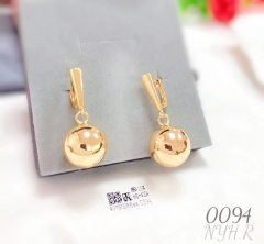 Gold Bead Model Drop Earrings