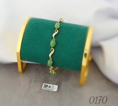 Gold and green exquisite bracelet