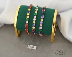 Colored zircon bracelet set