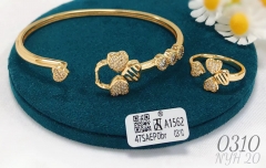 Gold/Silver Bracelet Ring Set