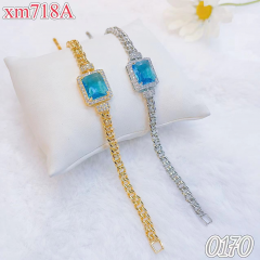 Gold/Silver Bracelet Artificial Gemstones