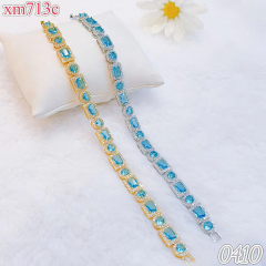 Gold/Silver Blue Zirconia Style