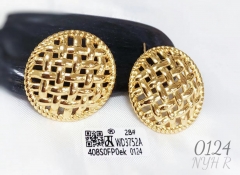 Earrings Gold Hollow New Style