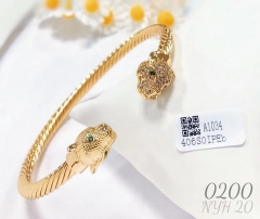 Gold leopard bracelet