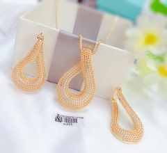 Earring and necklace set Gold hollow