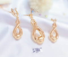 Earring and necklace set Gold hollow