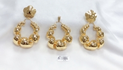 Earring pendant set irregular