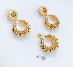 Earrings and Pendant  set Hollow