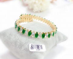 Bracelet Green and White Zirconia