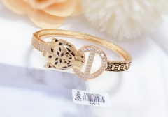 Gold  leopard single bracelet