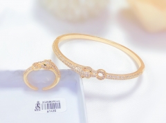 Leopard bracelet ring set simple style