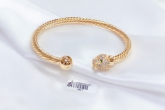 Gold/Silver Leopard Single Bracelet