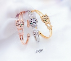 Leopard Bracelet Set Gold/Silver/Rose Gold Glossy Style