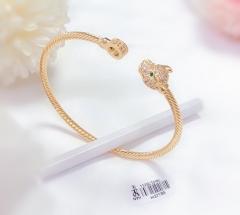 Gold Leopard Single Bracelet