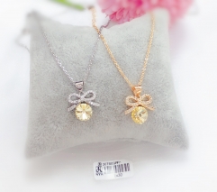 Bow Zirconia Necklace