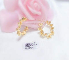 Irregular gold simple earrings