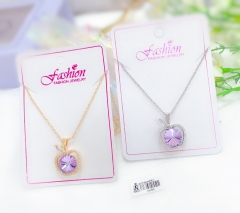 Apple Shaped Purple Zirconia Necklace