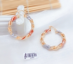 Oil painting color matching thread earrings