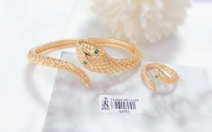 Gold Snake Bracelet Ring Simple Set