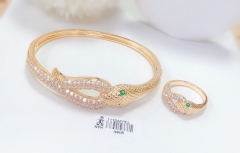 Gold Snake Bracelet Ring Simple Set