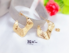 Gold/siverl irregular glossy earrings