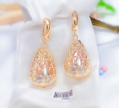 Oil painting color matching glossy earrings