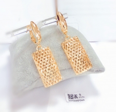 Rectangular Hollow Drop Earrings